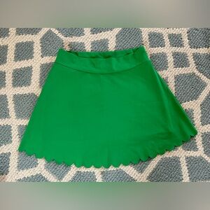 J. Crew Kelly Green Scallop-Hem Skirt